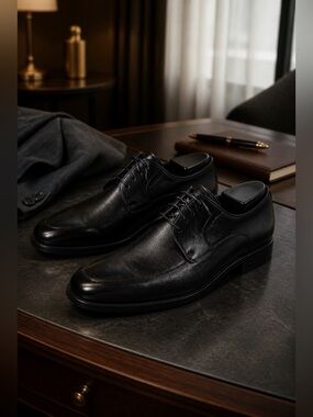 Classic Men's Black Leather Bruno Magli Rammola Shoes